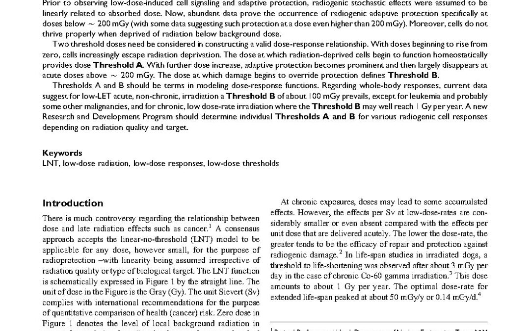 WaltarFeinendegen2020_Double threshold, Consequences for identifying