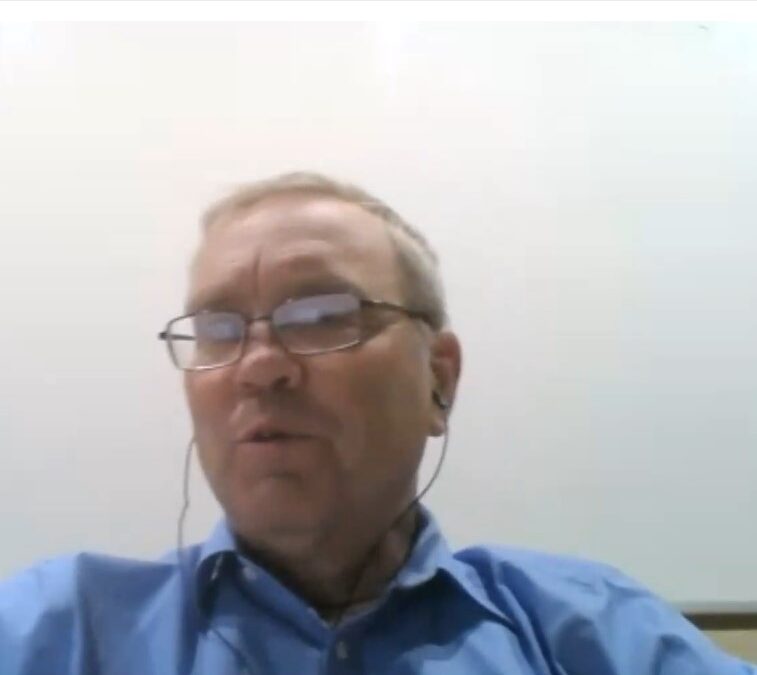 Dr. Tom Johnson from CSU discussing the Cardarelli censure issue with a Health Physics Society.